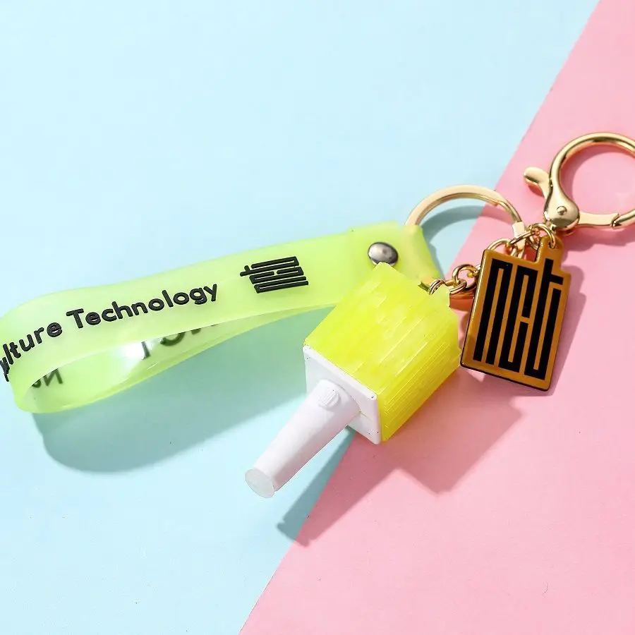 Kpop GOT7 EXO NCT TWICE Silica Gel Pendant Keychains with Bubble Sticker Lightstick Fans Key Ring Chains Keyring | Украшения и