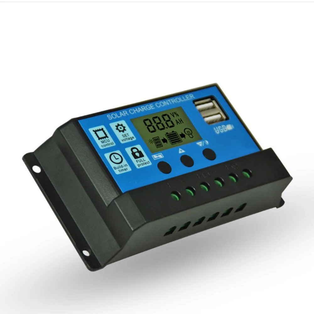 USB-контроллер солнечной зарядки USB 12 В/24 В PWM 10 А 30 60 с регулируемой настройкой