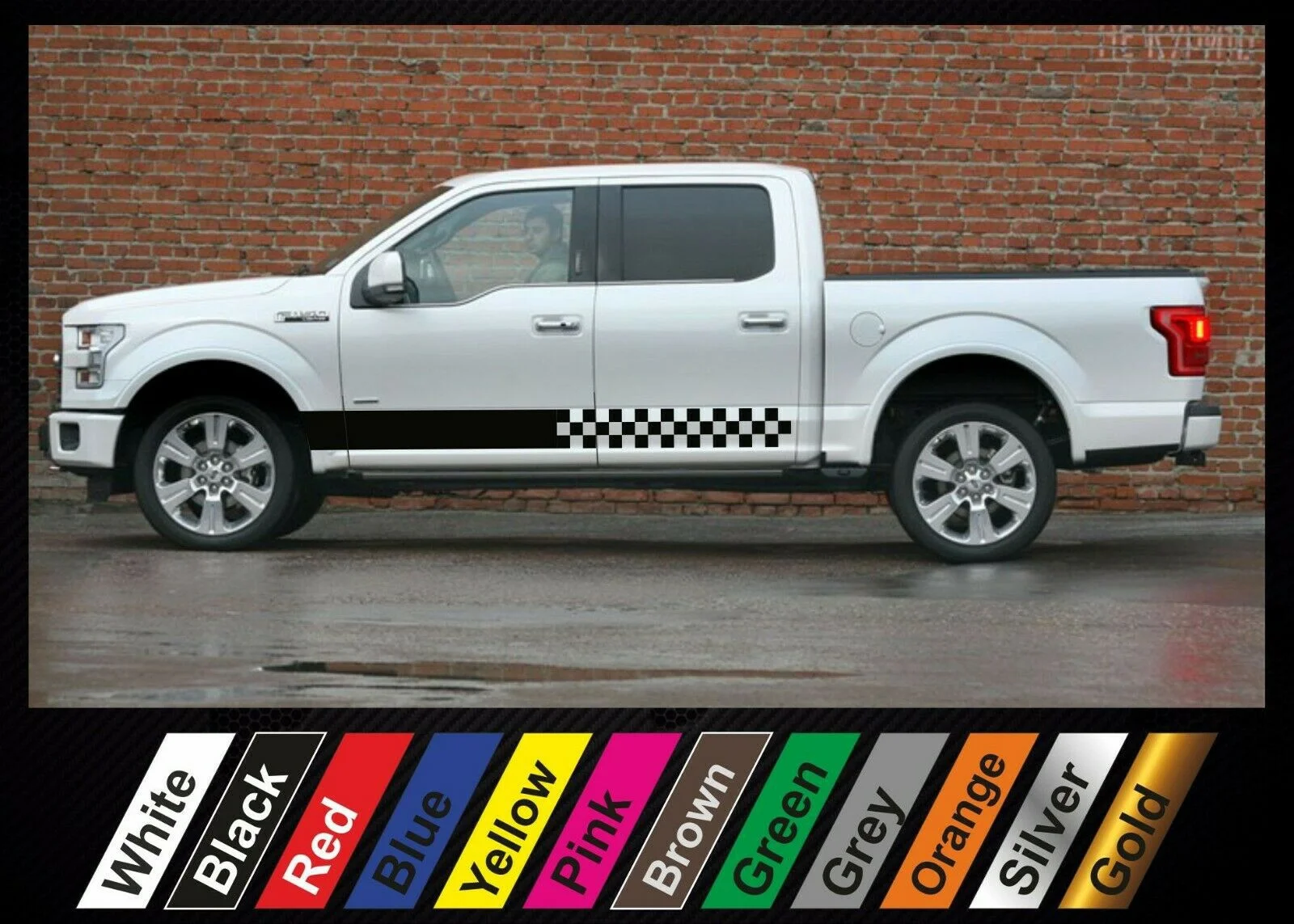 

For x2 stickers Ford F-150 Raptor graphics side stripe decal sticker #26