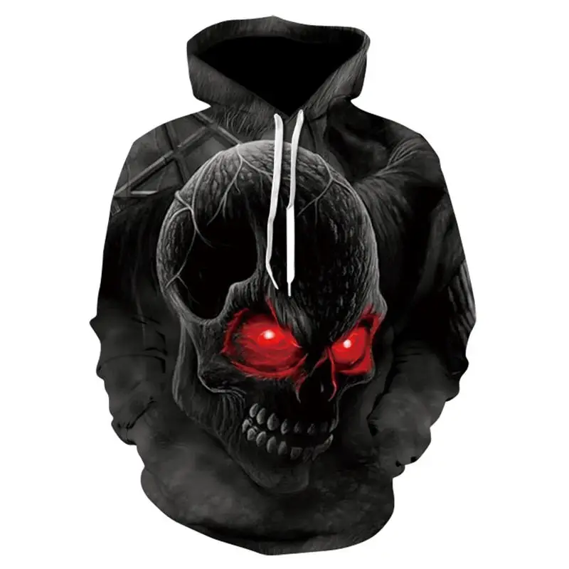 

Men Women Children Fun Hoodie Art Graffiti Tops Gothic Skull Skull 3D Printed Sweatshirt Boys Girls Kids Cool Street Clothing Pu