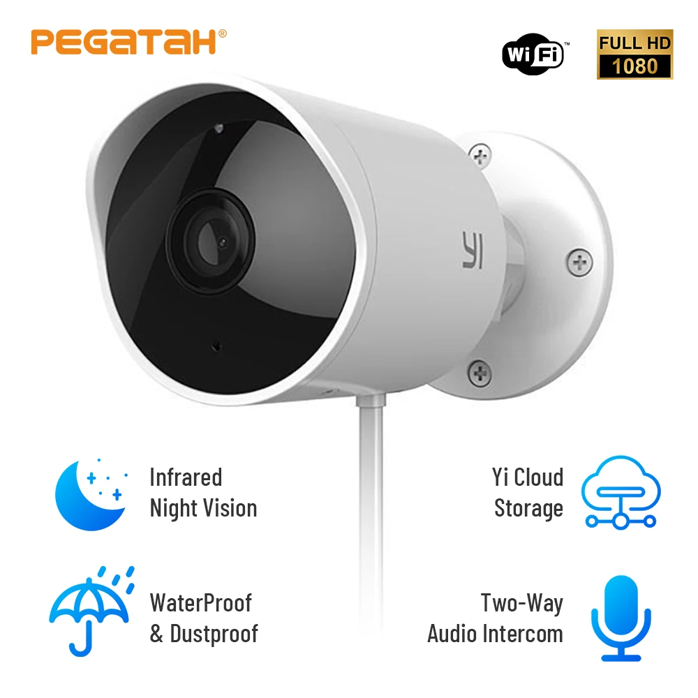 

IP-камера видеонаблюдения HD 1080P уличная с Wi-Fi и функцией ночного видения