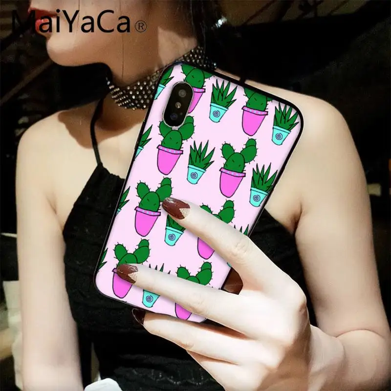 

MaiYaCa Watercolour Cactus And Succulents Phone Case fundas for iPhone 12 8 7 6 6S Plus X XS MAX 5 5S SE XR 11 12 pro max shell