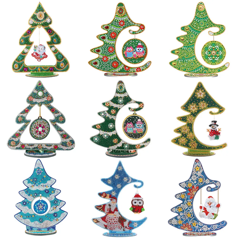 

5D DIY Mosaic Crystal Christmas Tree Craft Diamond Painting Rhinestone Mosaic Kit Home Room Ornaments Gifts Christmas Decoration