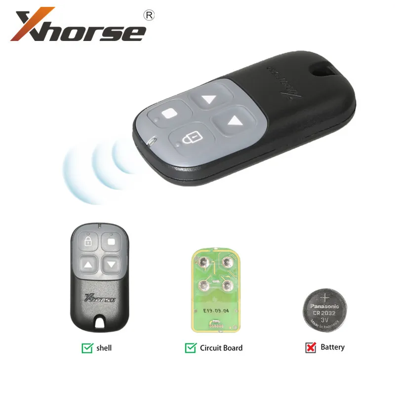 Xhorse VVDI2 XKXH03EN проводной дистанционный ключ для гаражной двери 4 кнопки VVDI
