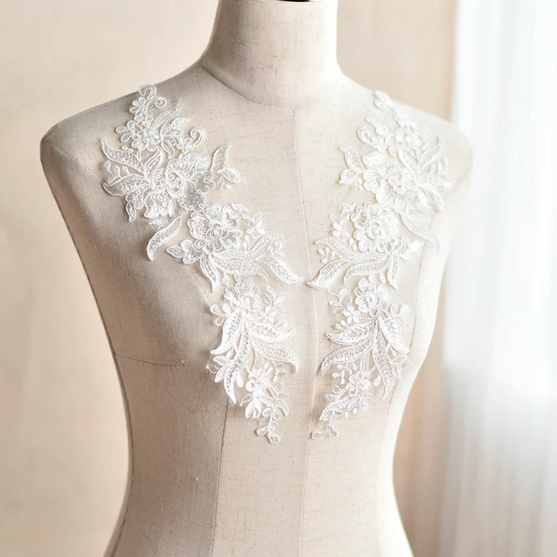 

3 pairs / batch bone line embroidery flower lace flower patch handmade DIY wedding yarn yarn accessories material patch CA05