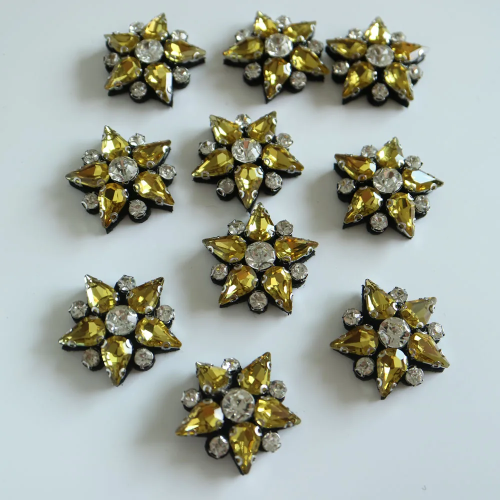 10 шт./лот аппликации ручной работы с бусинами в виде звезд для одежды сделай сам