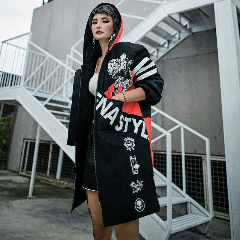 5 Harajuku Стили Девушки Студент Зимнее Хлопковое Пальто Мультфильм Печатный Толстый С Капюшоном Парка Женщины Хлопковое Пальто Женский Мягкая Куртка