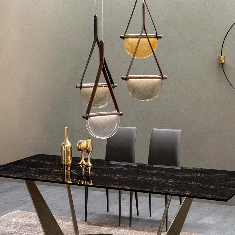 

Modern Minimalist Pendant Lights Nordic Glass Led Pendant Lamps Living Room Bedroom Kitchen Ceiling Decoration Hanging Lights