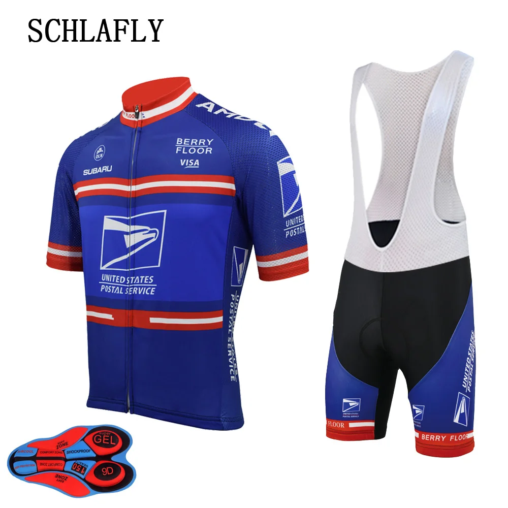 Синие комплекты велосипедных Джерси с силиконовой подушкой 9d летняя коротким