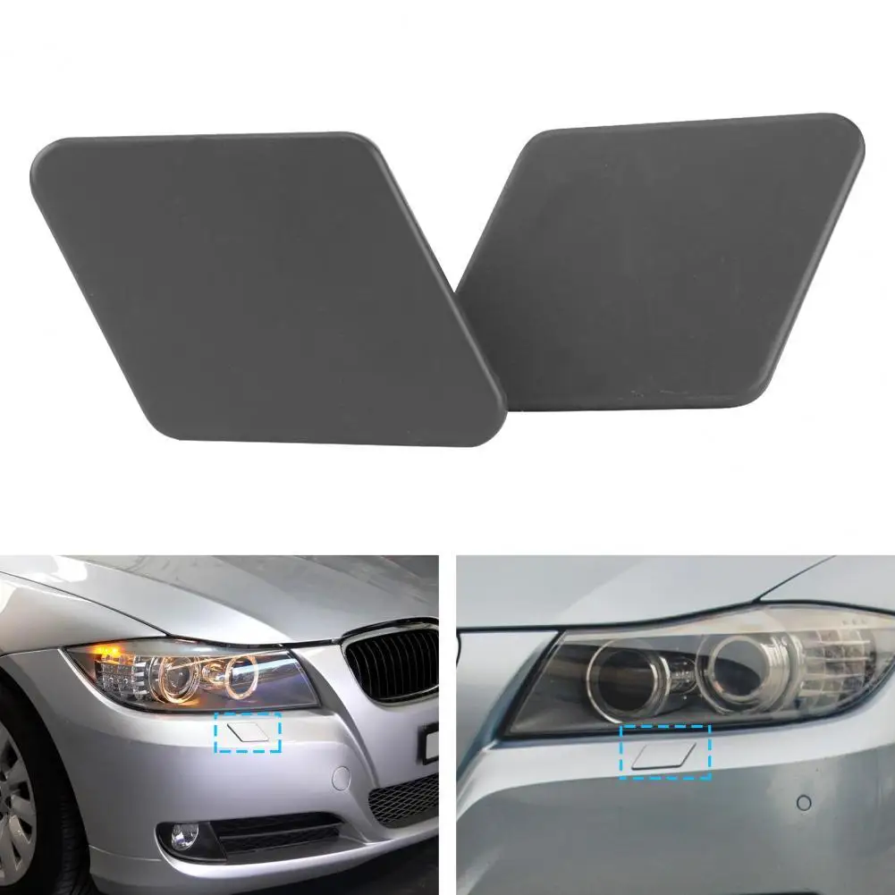 

80% Hot Sales!! 2Pcs Bumper Cover Dustproof Lightweight ABS Car Headlight Washer Cover 61678031307 61678031308 for BMW 3 Series