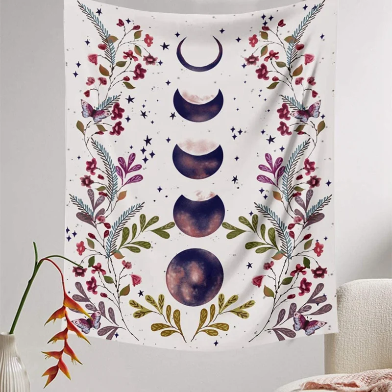 Фаза Луны гобелен настенный лунным светом черный гостиной оригинального дизайна