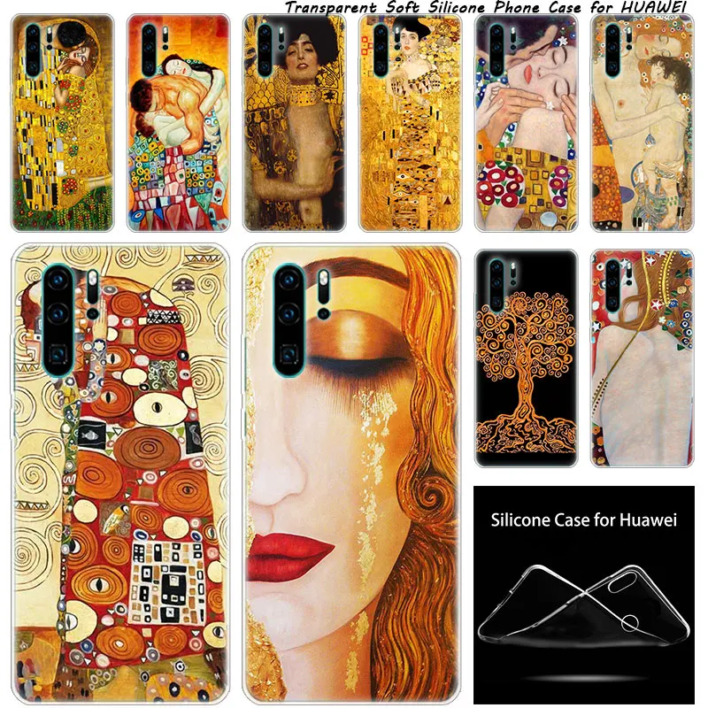 Роскошный силиконовый чехол The Kiss Gustav Klimt для Huawei NOVA 3 3i 5 5i P20 P30 Pro P9 P10 P8 Lite 2017 P Smart Z
