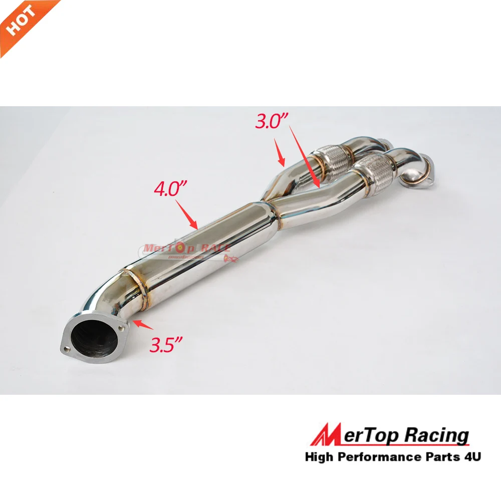 Mertop Racing Stainless Steel 3.0'' (76mm) G T R GT-R R35 Y Pipe Down 2009-2015 | Автомобили и мотоциклы
