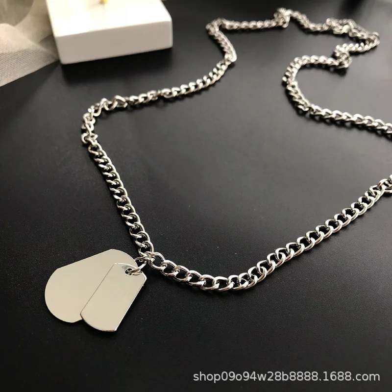 

European and American cross multi-layer necklace INS net red with the same long retro cool trendy hip-hop collarbone neck chain