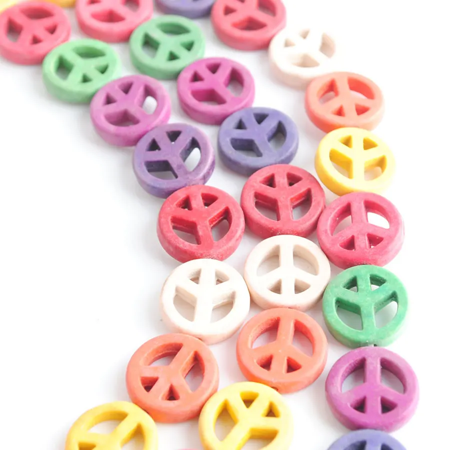 

WOJIAER Mixed Wholesale Multicolor Howlite Stone Square Tree of life Star Spacer Beads Strand 15.5 Inches Jewelry PG1289