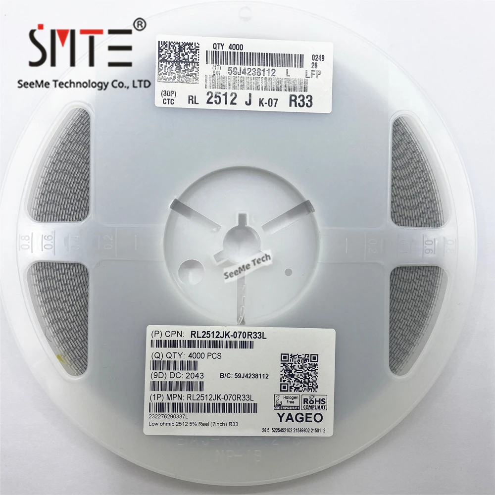 

4000 шт./лот RL2512JK-070R33L RES 0,33 Ом 5% 1 Вт 2512 Новый и оригинальный