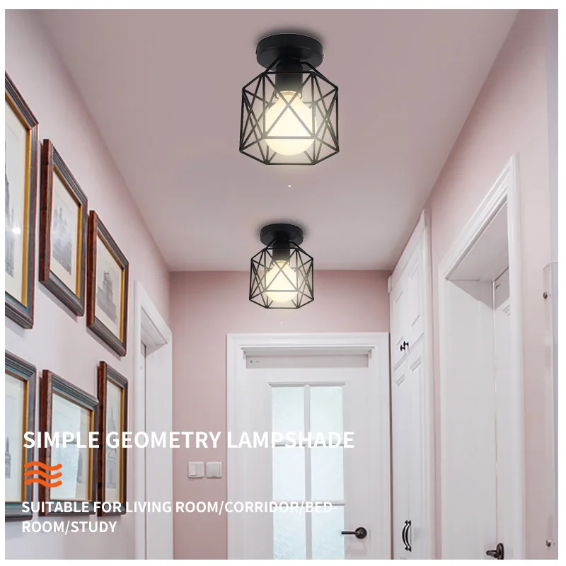 Винтажный промышленный потолочный светильник в рустикальном стиле