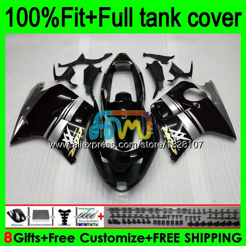 

Injection For HONDA CBR1100XX Blackbird CBR1100 XX 96 Silver black 97 98 99 00 01 138BS.6 CBR 1100XX 02 03 04 05 06 07 Fairing