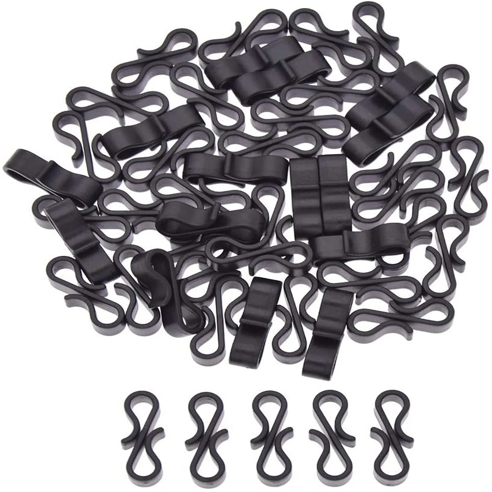 

50PCS S Hook Key Hanger Clothing Store Organizer Closet Handbag Hanging Long Display Hooks Kitchen Bathroom Organizer #BL2