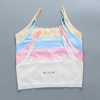 girls cotton no chest pad training bra puberty letter kids soft vest sport top tank breathable underwear bras 8 16years old