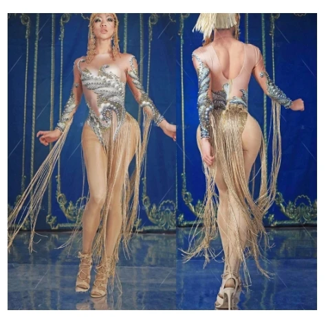 Женская певица Dj Ds gogo наряд для ночного клуба или бара кисточка подиума латинских