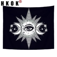 hkok moon hand animal tapestry wall rugs wall hanging fabric mural background cloth towel beach fabric blanket living home decor