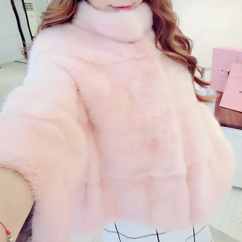 Пушистая мягкая шуба из искусственного меха с длинным рукавом женская зимняя