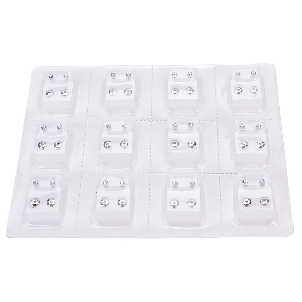 12 пар Одноразовые безопасные женские серьги из медицинского стального сплава