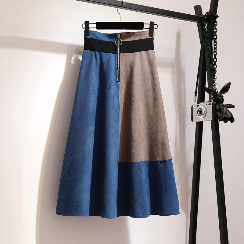 Женский осенне зимний Трикотажный костюм с высоким воротником и