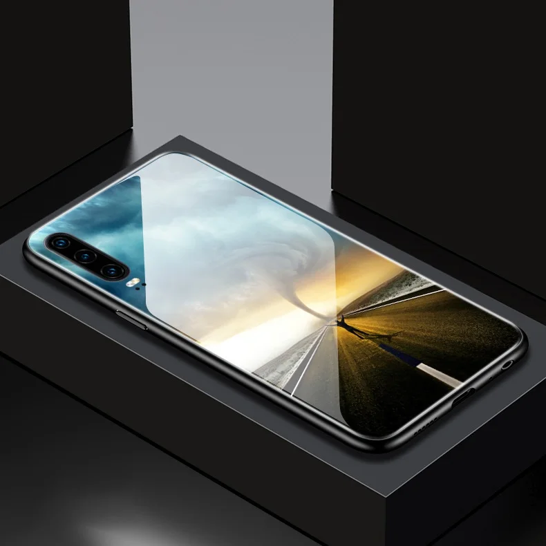 Pattern 2 GKK чехол из закаленного стекла для huawei P30 Pro Lite, защитный противоударный мягкий край, Рисунок высокой четкости, чехол для huawei P30 Pro - Цвет: Pattern 2