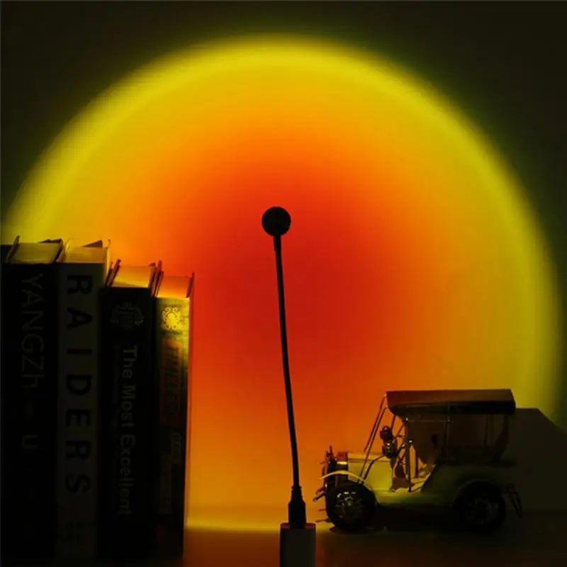 

Sunset Lamp Projector USB Rainbow Atmosphere Night Light Home Decoration Photography Photo Lighting Coffee Shop Wall Decoration