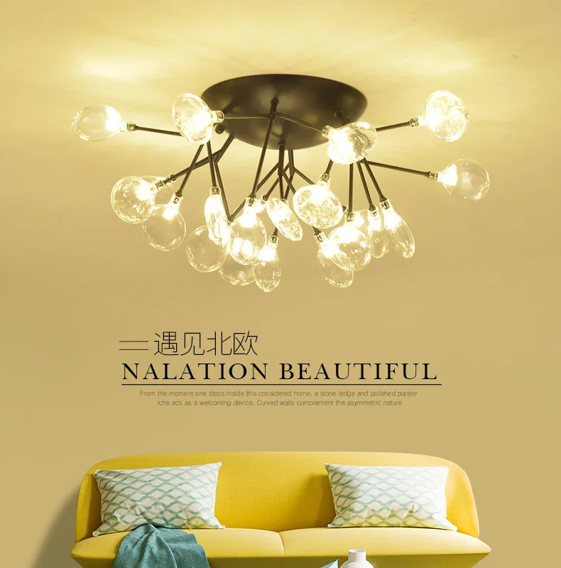 

ceiling lamp fashion northern Europe living room dining room firebug ceiling lamp Cherry Blossom bedroom ceiling lamp