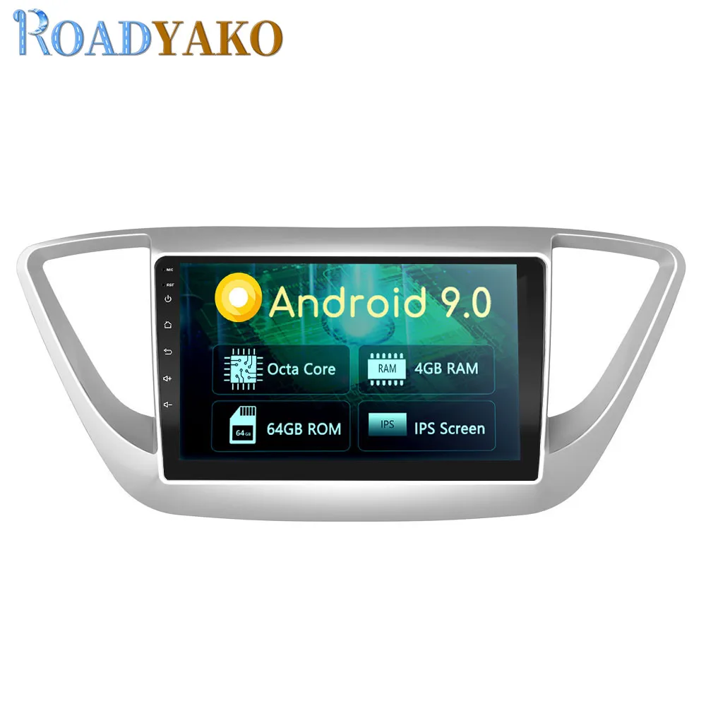 Автомобильный радиоприемник 9 дюймов Android GPS-навигация для Hyundai Verna 2016-2019 стерео