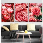 Цветок пиона мозаичная картина, выполненная в технике алмазной вышивки 5d с кружевными рюшами в 3 шт. diy алмазная живопись камни в форме ромба Набор для рисования с круглыми камнями и полотном, вышитая бисером свадебные A458