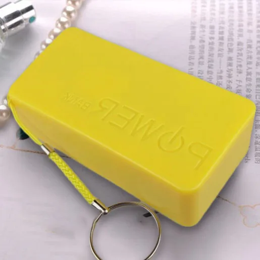 Yellow No Battery 2x18650 одиночный USB DIY портативный пластиковый Аккумулятор Внешний Аккумулятор Чехол Коробка Внешний аккумулятор коробка для DIY комплект внешний аккумулятор 18650 5600mAh - Цвет: Yellow No Battery