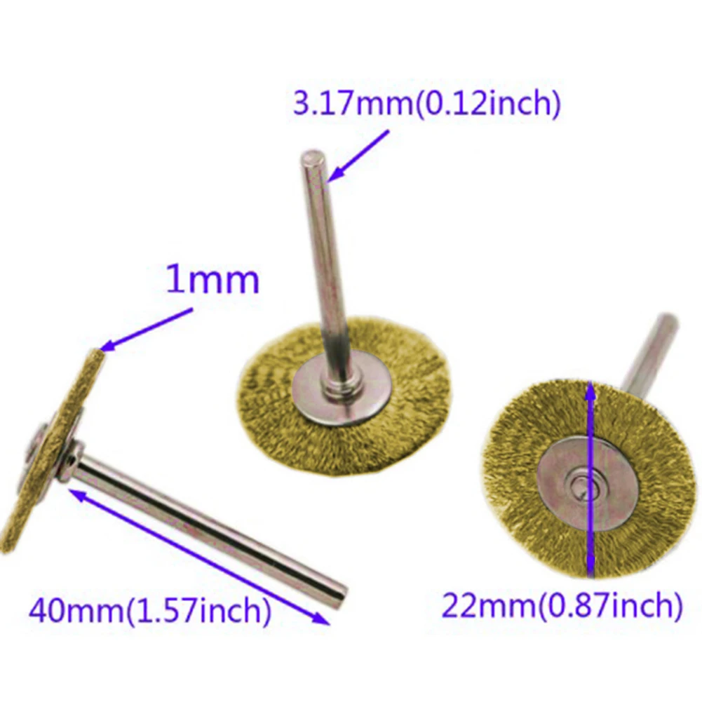 Набор из 20 шт Т образный хвостовик 3 17 мм медный латунный провод колесная щетка 22