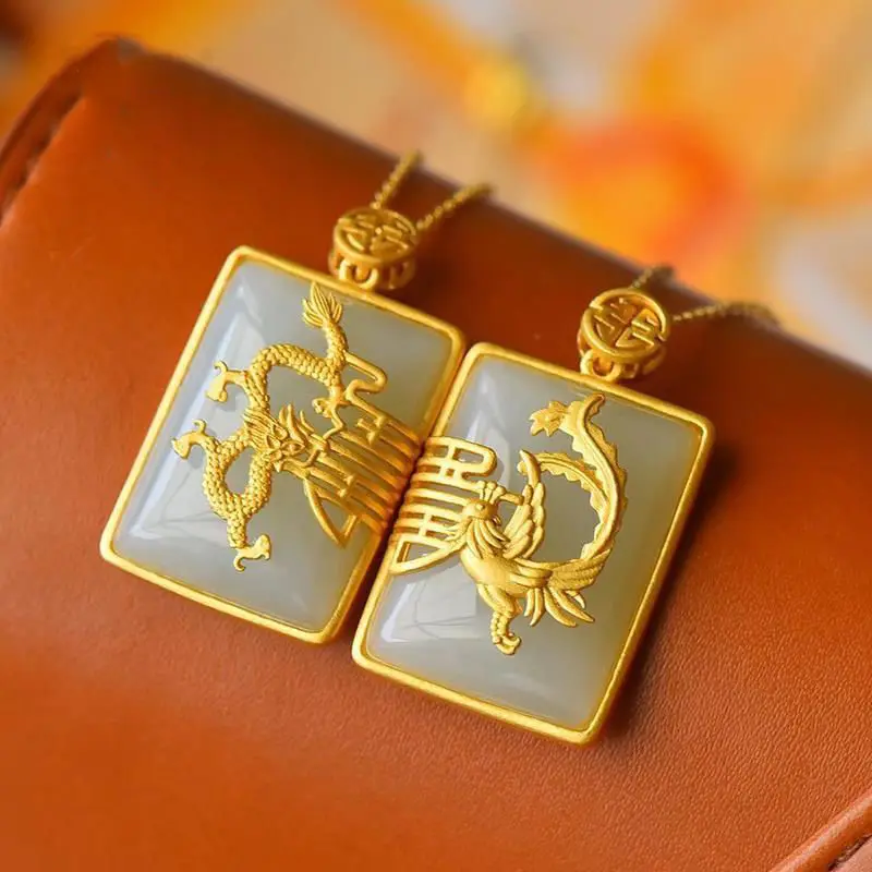 Дизайнерские оригинальные подвески из натурального дракона и феникса