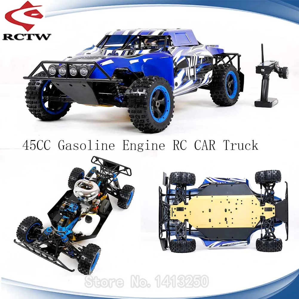 450 45CC 2T Gasoline Engine Two 65KG Servo 4WD RC Truck for 1/5 Scale Rovan ROFUN WLT |