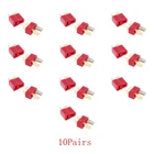 10 пар огнестойких T-разъемов, 1 штекер и 1 гнездо, разъемы Deans, стиль 20 шт. для RC ESC LiPo батареи для RC FPV гоночных дронов