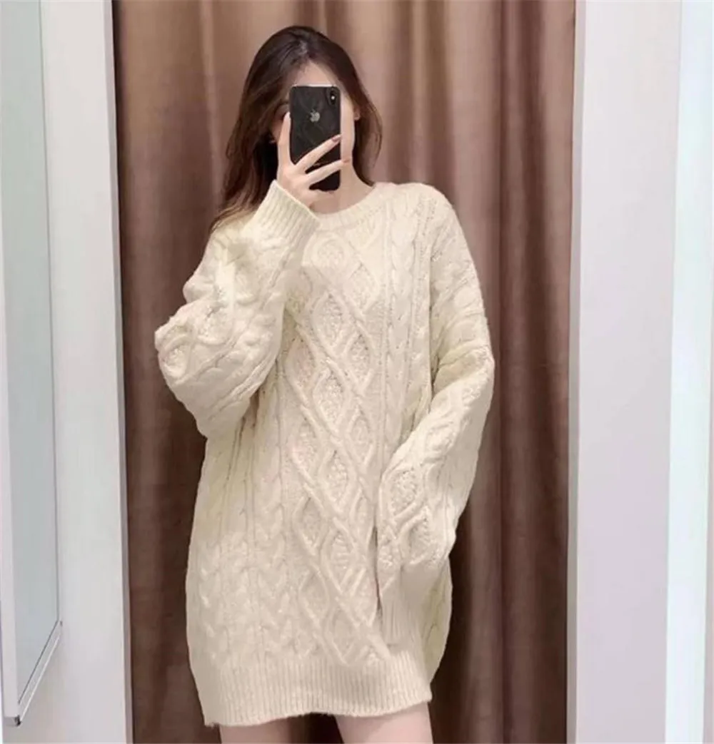 Женский свитер простой Повседневный сезон весна-осень-зима вязаный свободный с
