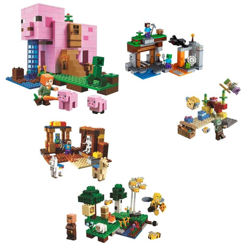 My World 2021 новый набор строительных блоков сделай сам кирпичи классические наборы