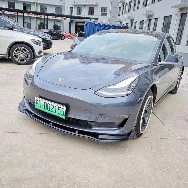 Передний бампер из АБС-пластика спойлер для бампера губ Tesla Model 3 Sedan 4-дверного V Style