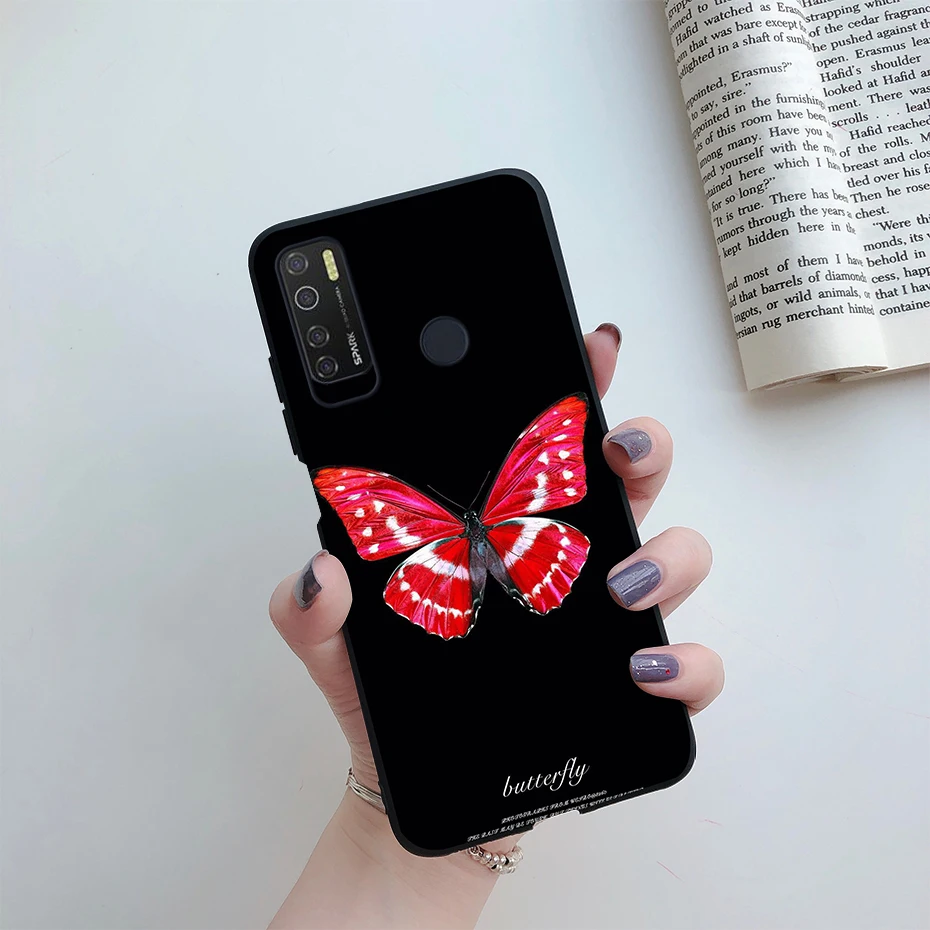 Чехол для Tecno Spark 5 чехол телефона Pro Модный с художественной этикеткой черный из