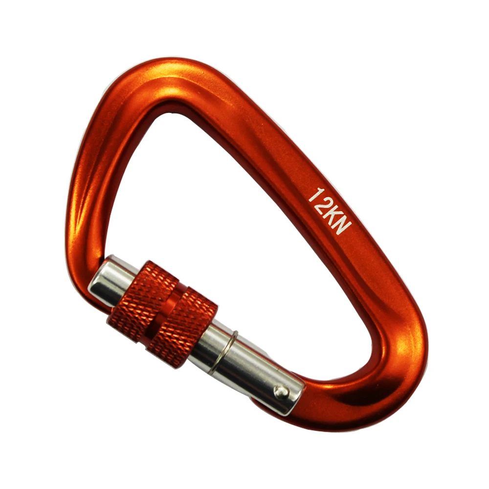 

12KN Hiking Carabiners Carabiner Keychain Heavy Duty D-type Clips Aluminum Alloy Hook for Hammocks Camping Outdoor Equipment