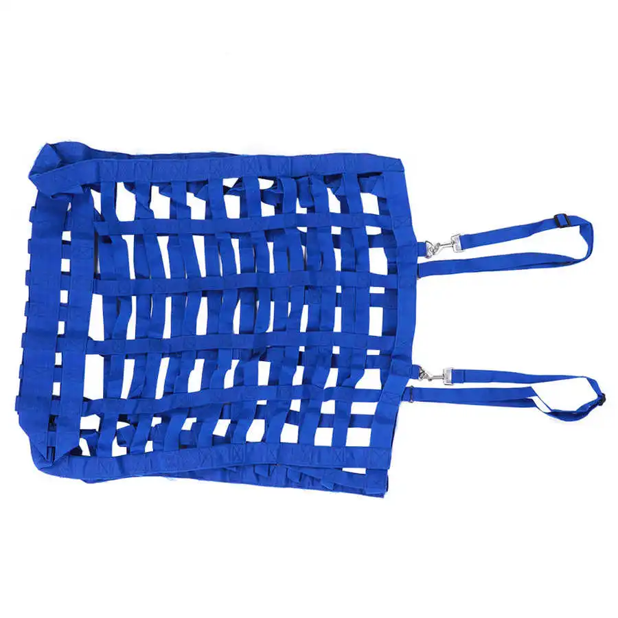 Сетка для сена сумка медленной подачи синяя соломенная кормушки большая с