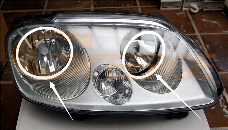 Для Volkswagen VW Caddy 2004 2005 2006 2007 2008 2009 ультра яркий SMD СВЕТОДИОДНЫЙ ангельские глазки