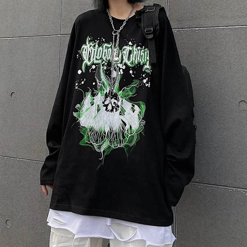 

T-shirt Men's And Women's 2021 Autumn New Harajuku Style Korean Version Loose Outer Wear Versatile Long Sleeve Bottomed Shirt