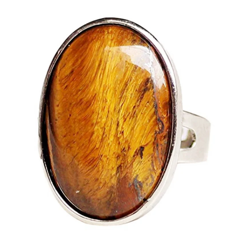 FYJS уникальный посеребренный овальной формы натуральный камень тигровый глаз