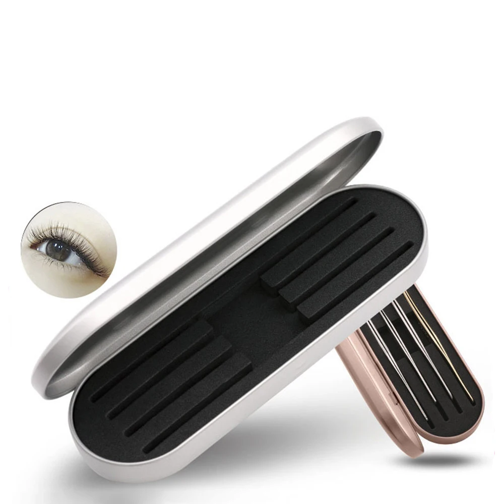 Новинка чехол из жесть пинцет для посадки ресниц антистатический доступный