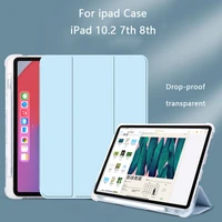 for ipad 7th gen case for ipad 8th generation 10 2 sleeve protective shockproof soft transparent with pencil holder case